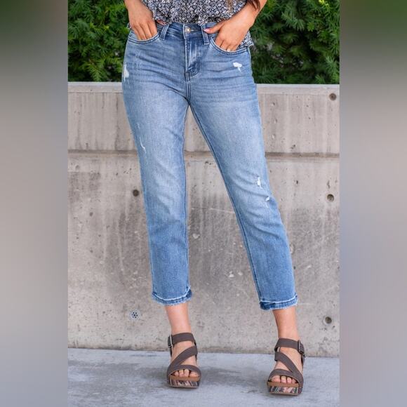 Vervet Denim - Vervet Afternoon Light Crop Straight Jeans Blue Size 29